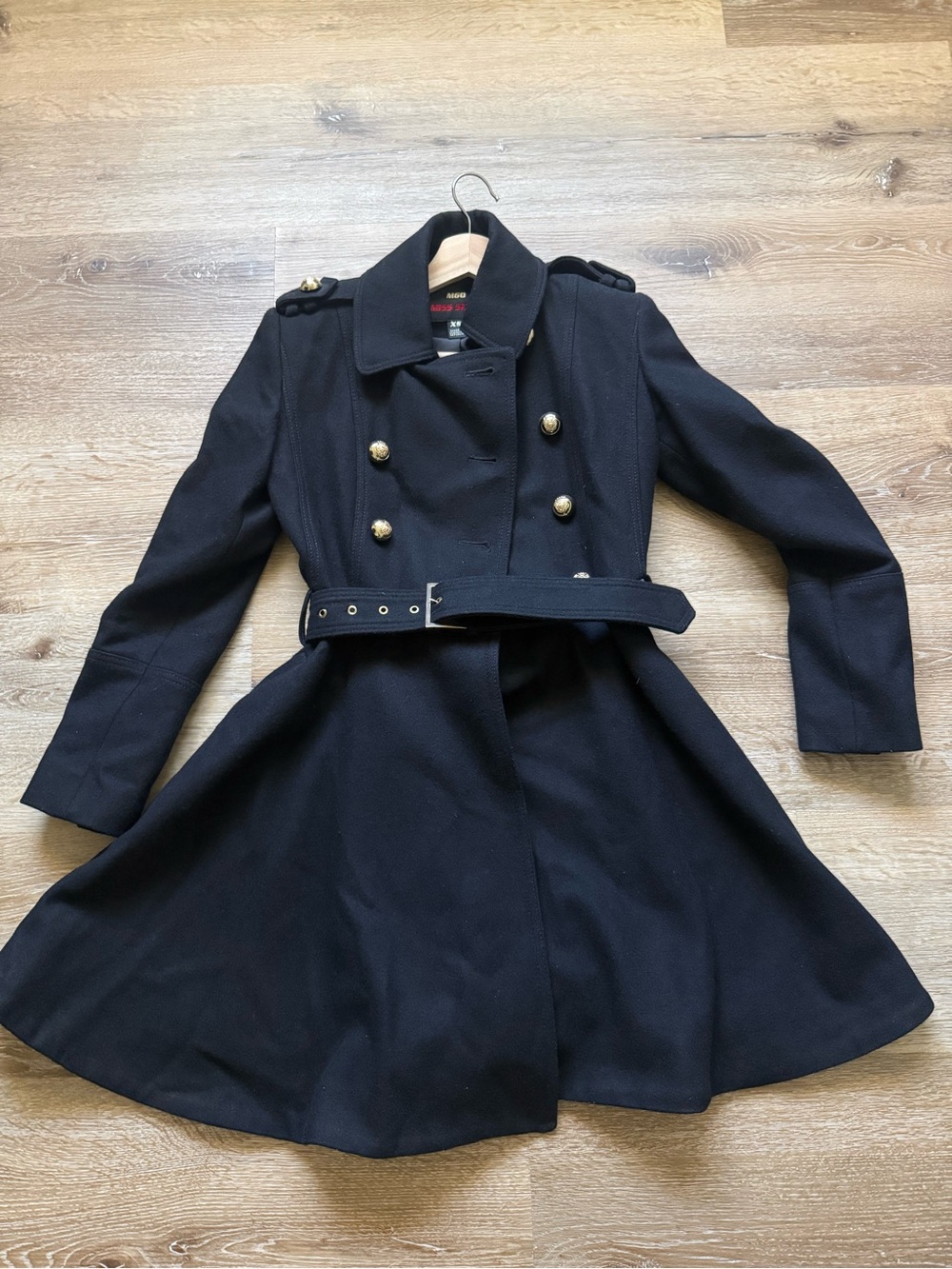 Miss Sixty Women’s Black Coat with Belt - Picture 2 of 7